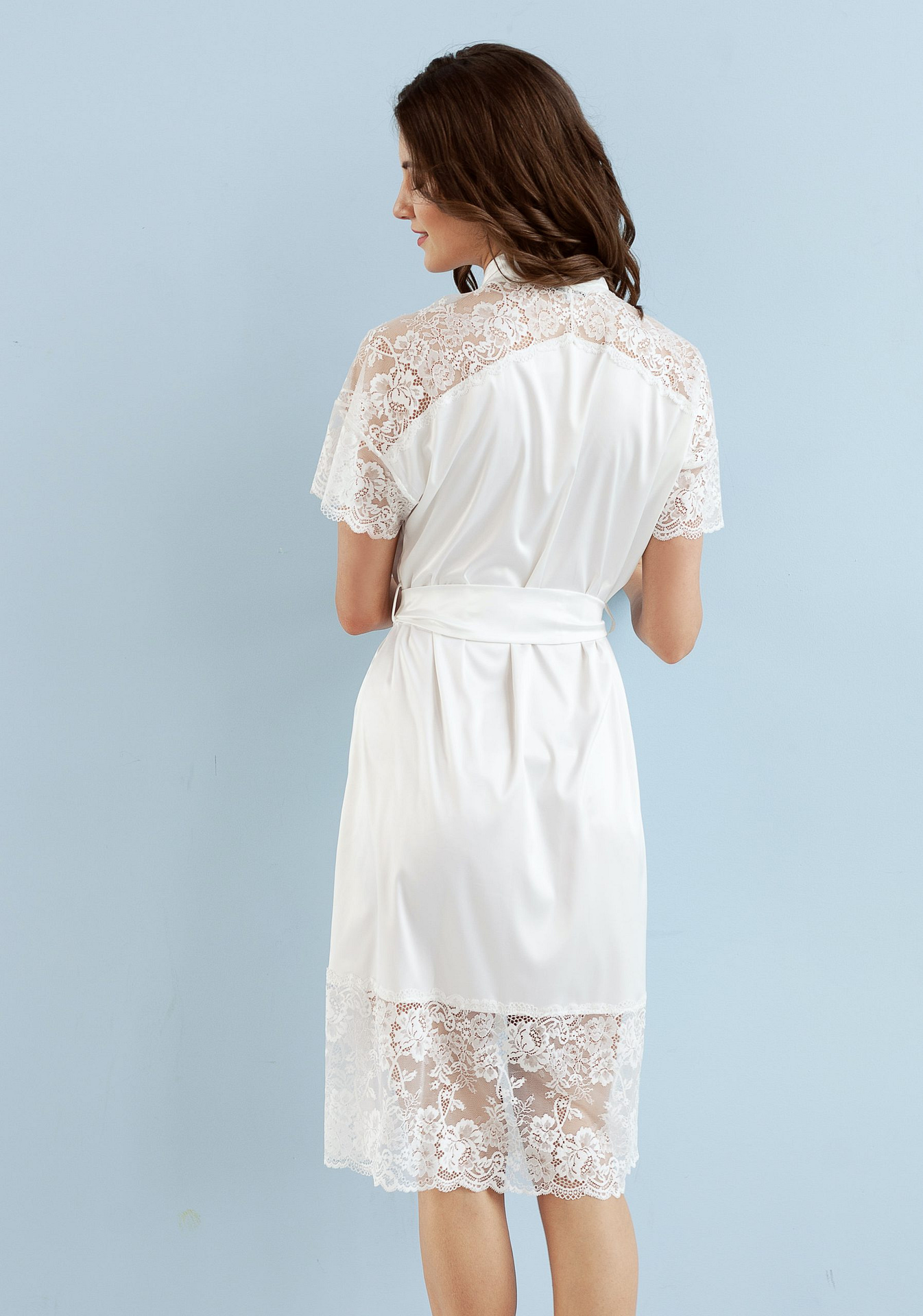 ivory satin robes